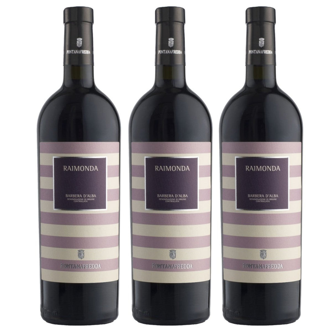Fontanafredda Raimonda Barbera d'Alba DOC Rotwein Wein Trocken Barbera d'Alba Piemont Italien (3 x 0,75l) - Versanel - Wein