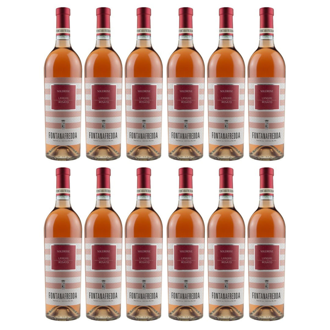 Fontanafredda Solerose Langhe DOC Rosato Roséwein Wein Trocken Langhe Piemont Italien (12 x 0,75l) - Versanel - Wein