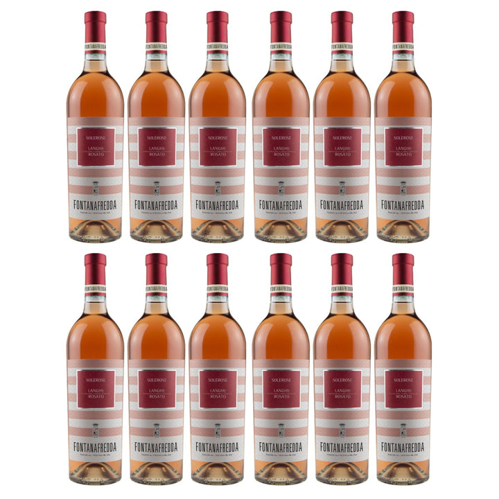 Fontanafredda Solerose Langhe DOC Rosato Roséwein Wein Trocken Langhe Piemont Italien (12 x 0,75l) - Versanel - Wein