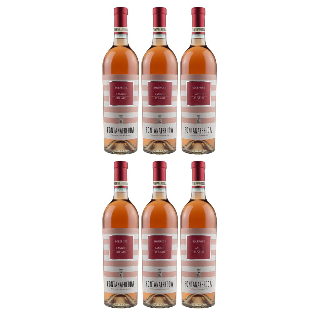 Fontanafredda Solerose Langhe DOC Rosato Roséwein Wein Trocken Langhe Piemont Italien (6 x 0,75l) - Versanel - Wein