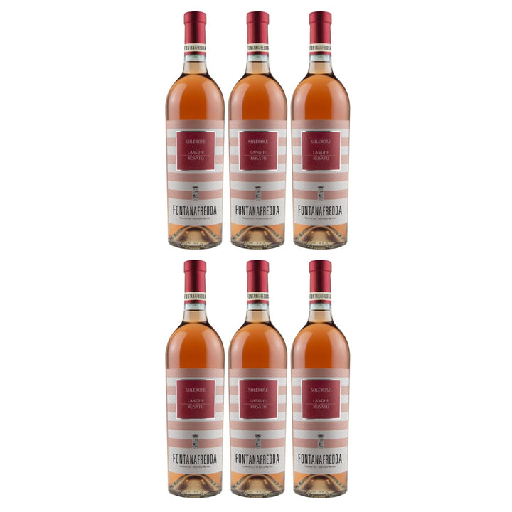 Fontanafredda Solerose Langhe DOC Rosato Roséwein Wein Trocken Langhe Piemont Italien (6 x 0,75l) - Versanel - Wein