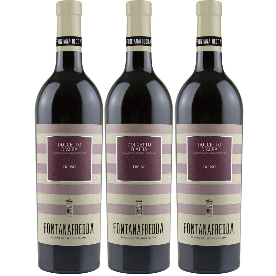 Fontanafredda / Treiso Dolcetto d'Alba DOC Rotwein Wein Trocken Dolcetto d'Alba Piemont Italien (3 x 0,75l) - Versanel - Wein