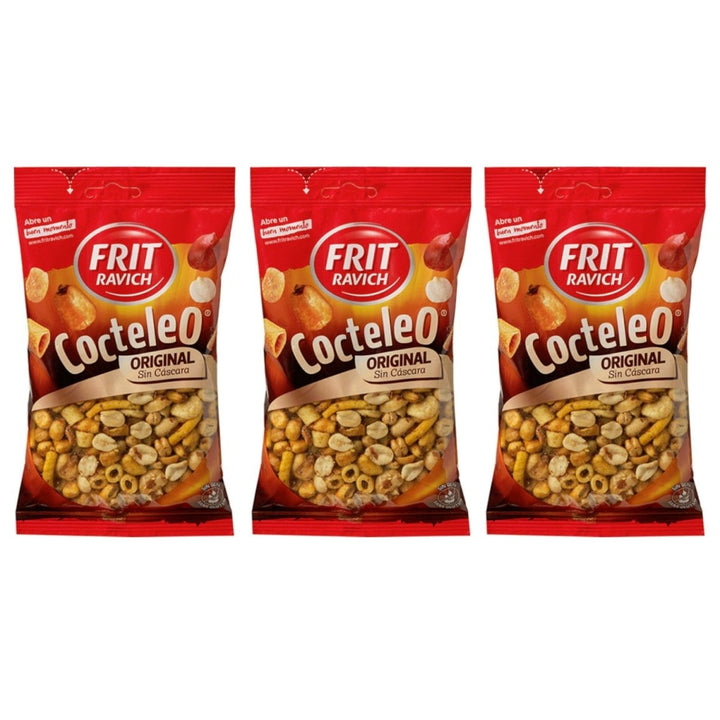 Frit Ravich Cocteleo sin Cascara gerösteter Snackmix geschält Spanien (3 x 130g) - Versanel - 