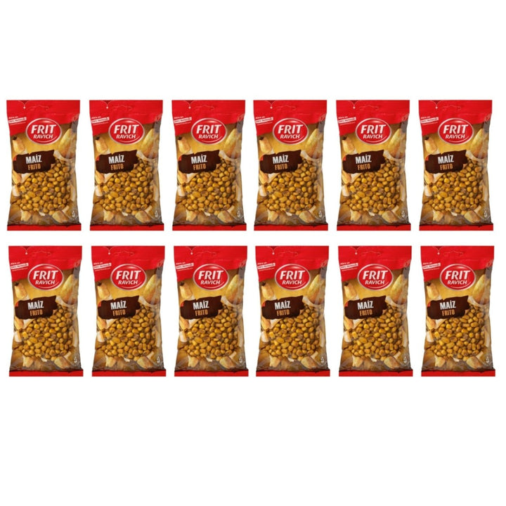 Frit Ravich Maiz Frito y Salado Geröstete und gesalzene Maiskörner vegan glutenfrei Spanien inkl. FeinWert E - Book (12 x 200 g) - Versanel - 