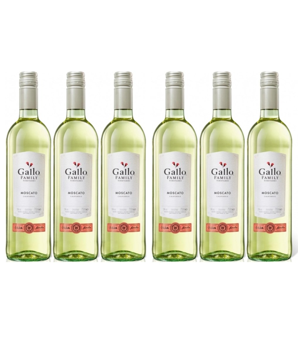 Gallo Family Vineyards Moscato Weißwein Wein Süß (6 x 0.75l) - Versanel - 