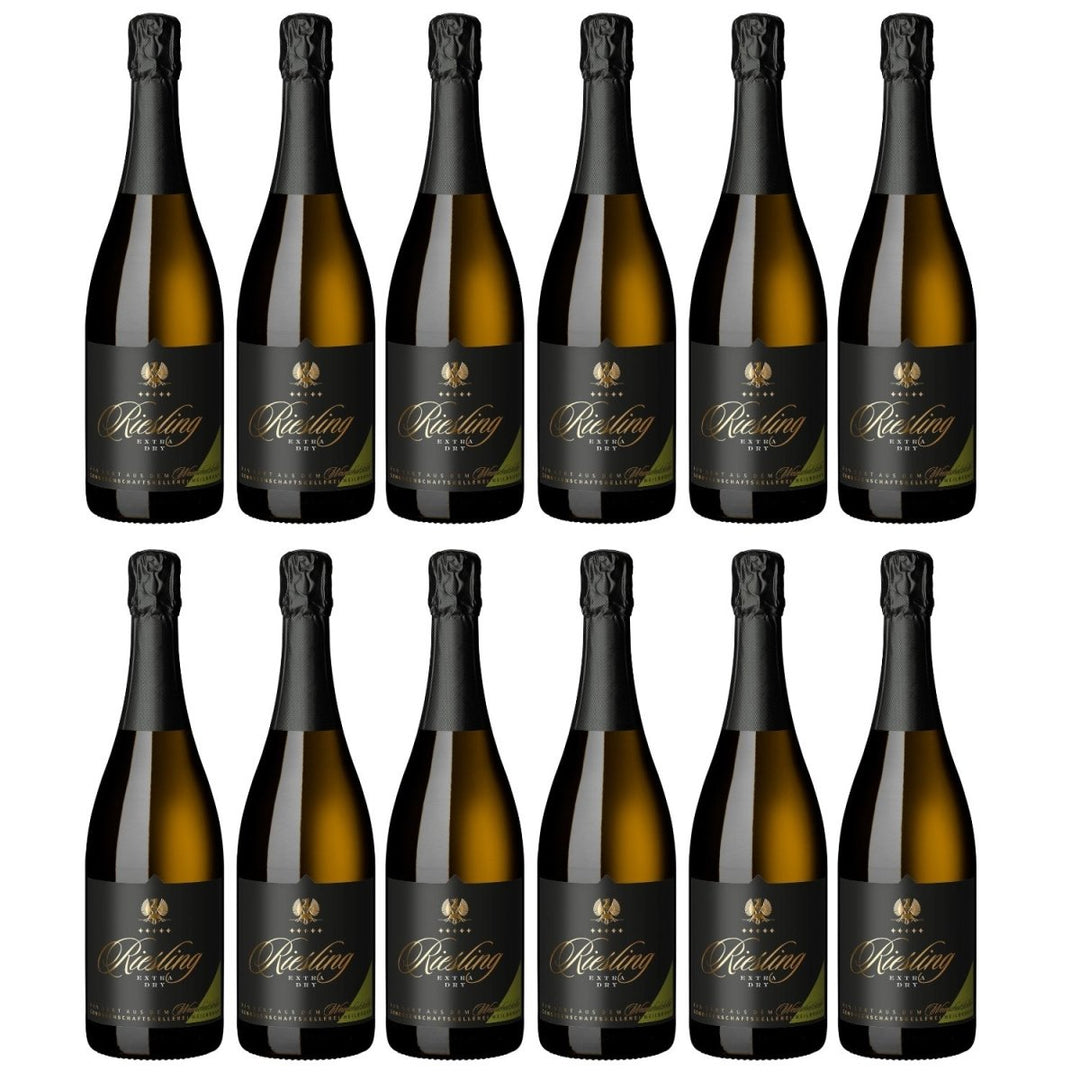 Genossenschaftskellerei Heilbronn Fleiner Kirchenweinberg KARMELITER Riesling Sekt extra trocken Deutschland (12 x 0,75l) - Versanel - 