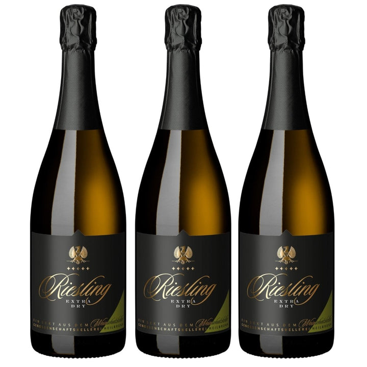 Genossenschaftskellerei Heilbronn Fleiner Kirchenweinberg KARMELITER Riesling Sekt extra trocken Deutschland (3 x 0,75l) - Versanel - 