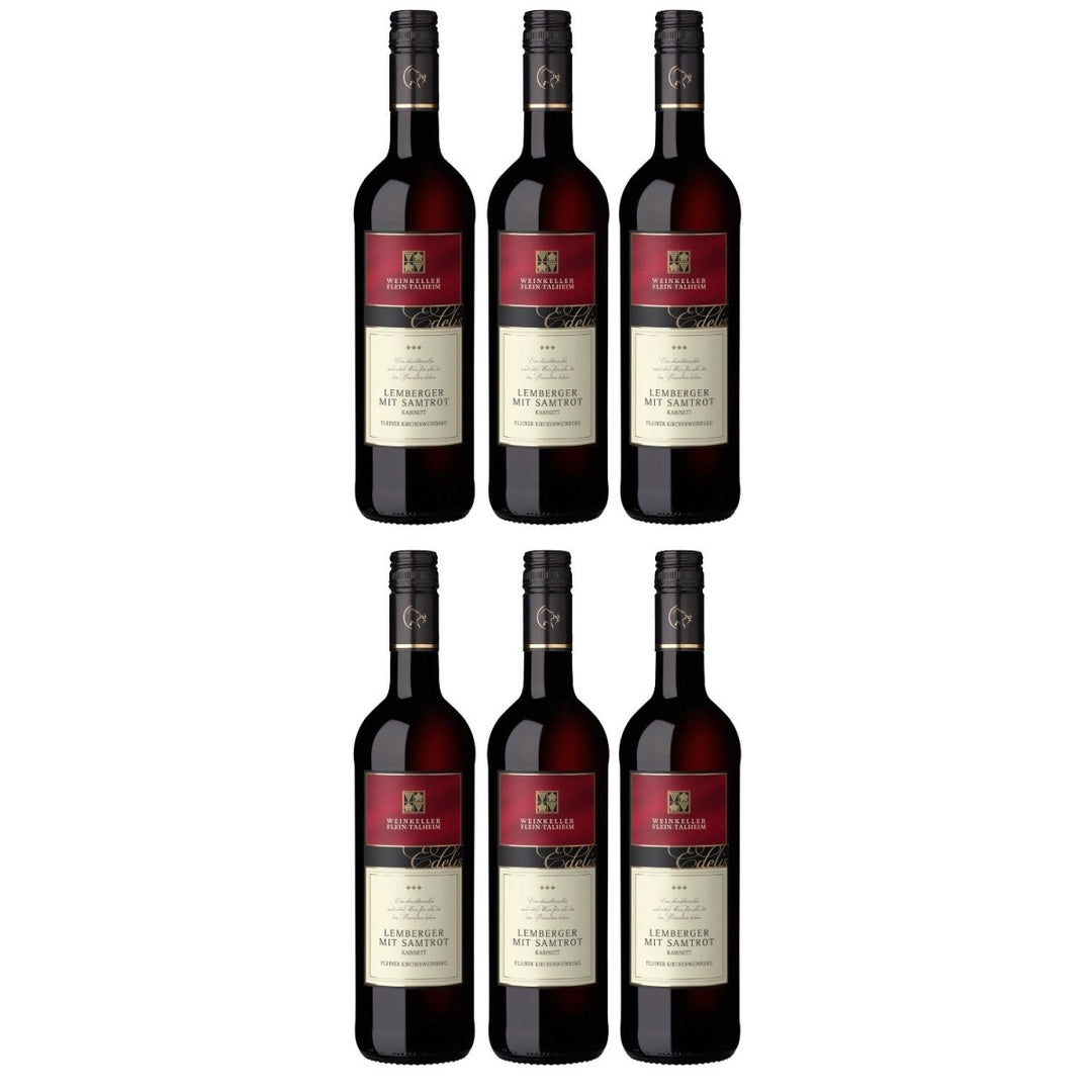 Genossenschaftskellerei Heilbronn Fleiner Kirchenweinberg Lemberger mit Samtrot Kabinett fein fruchtig Rotwein Deutschland (6 x 0,75l) - Versanel - 