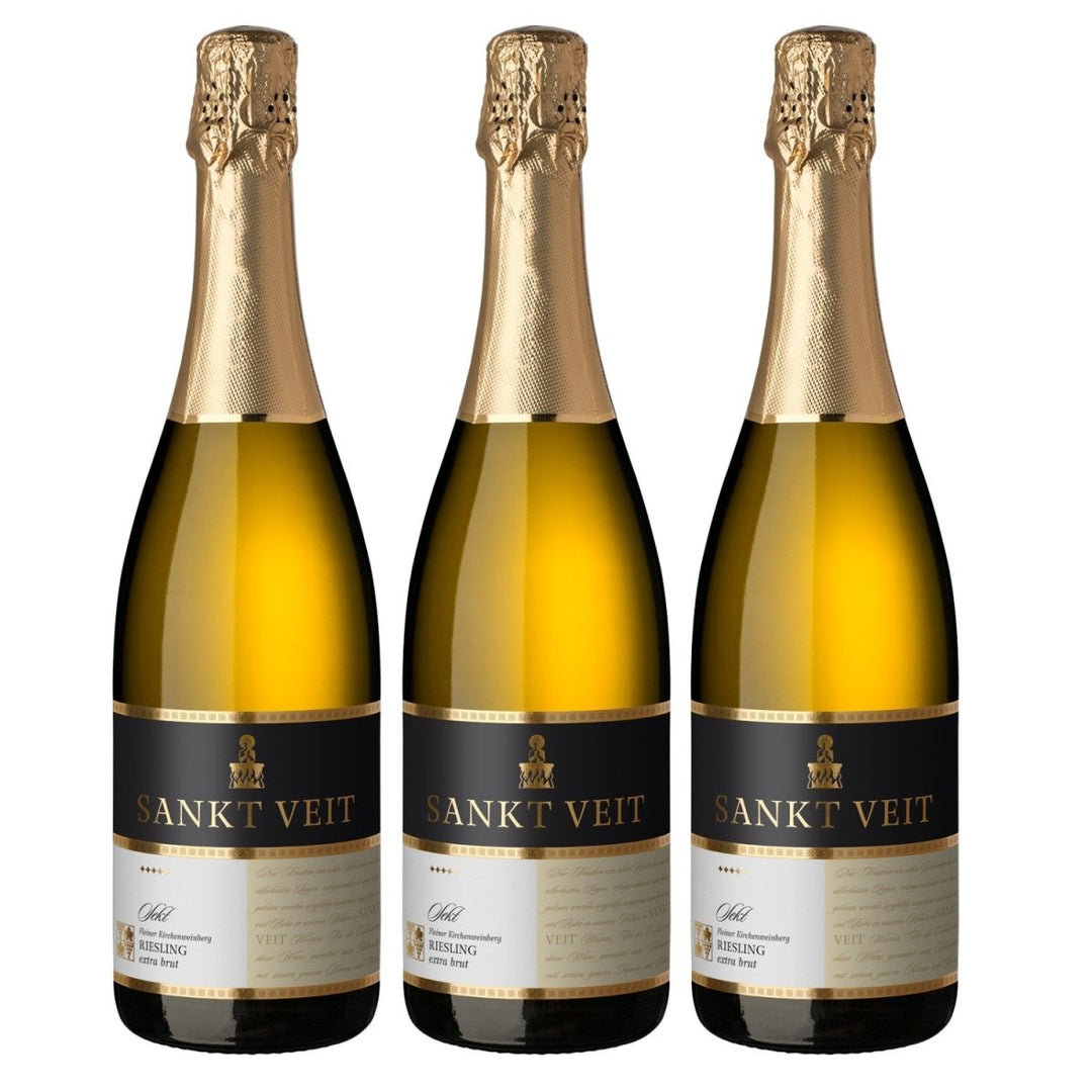 Genossenschaftskellerei Heilbronn Fleiner Kirchenweinberg SANKT VEIT Riesling Sekt extra brut Deutschland (3 x 0,75l) - Versanel - 