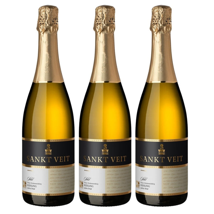 Genossenschaftskellerei Heilbronn Fleiner Kirchenweinberg SANKT VEIT Riesling Sekt extra brut Deutschland (3 x 0,75l) - Versanel - 