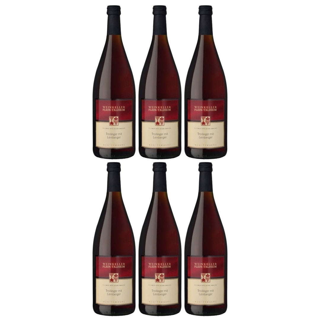 Genossenschaftskellerei Heilbronn Fleiner Kirchenweinberg Trollinger mit Lemberger DQ feinherb Rotwein Deutschland (6 x 1,0l) - Versanel - 