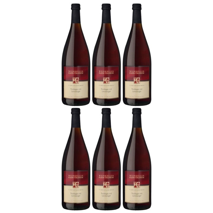 Genossenschaftskellerei Heilbronn Fleiner Kirchenweinberg Trollinger mit Lemberger DQ feinherb Rotwein Deutschland (6 x 1,0l) - Versanel - 