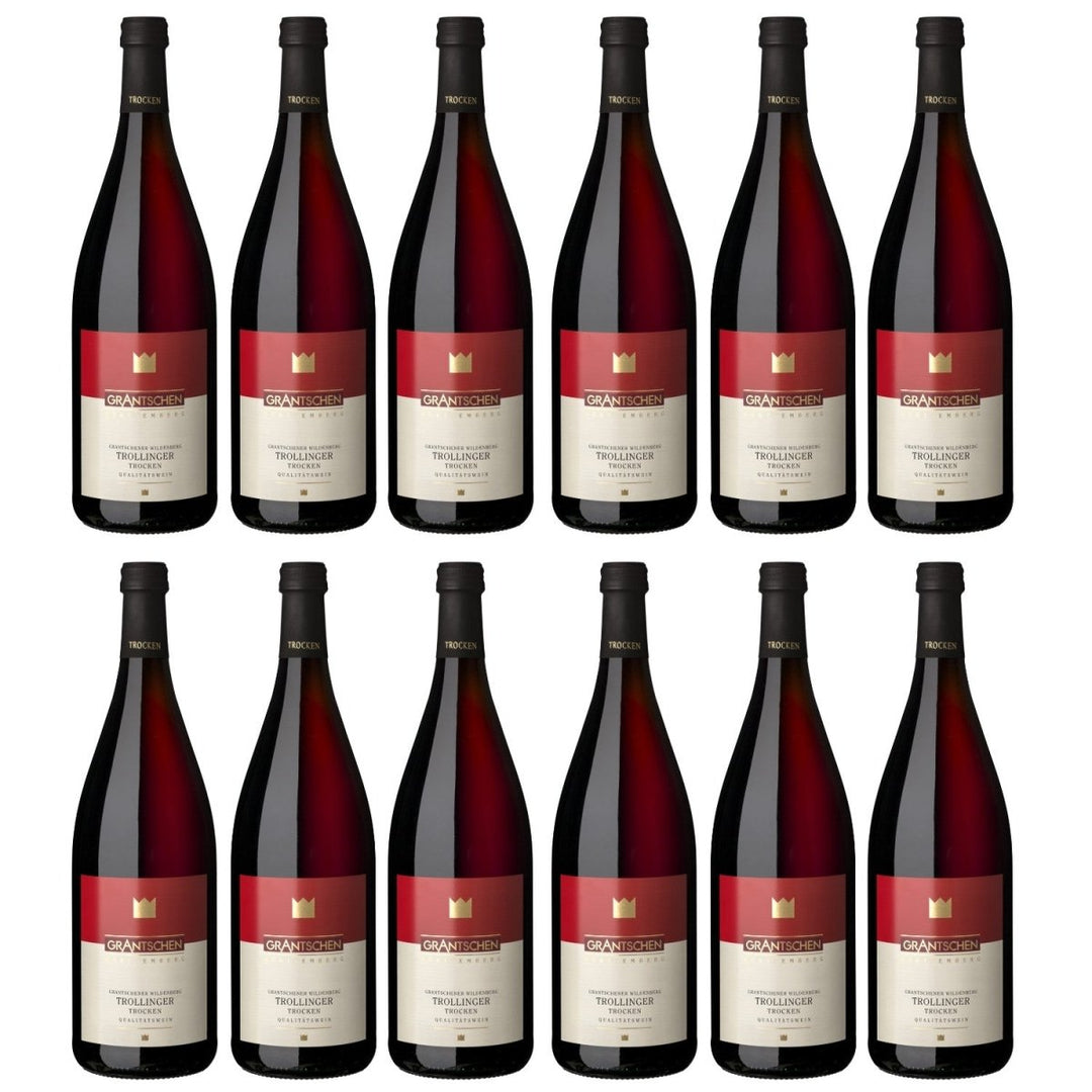 Genossenschaftskellerei Heilbronn Grantschener Wildenberg Trollinger DQ trocken Rotwein Deutschland (12 x 1,0l) - Versanel - 