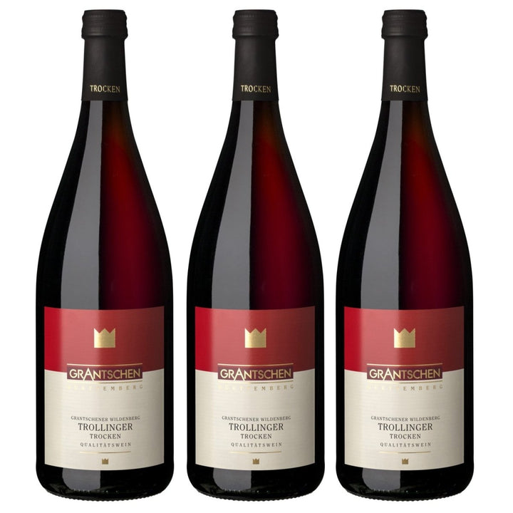 Genossenschaftskellerei Heilbronn Grantschener Wildenberg Trollinger DQ trocken Rotwein Deutschland (3 x 1,0l) - Versanel - 