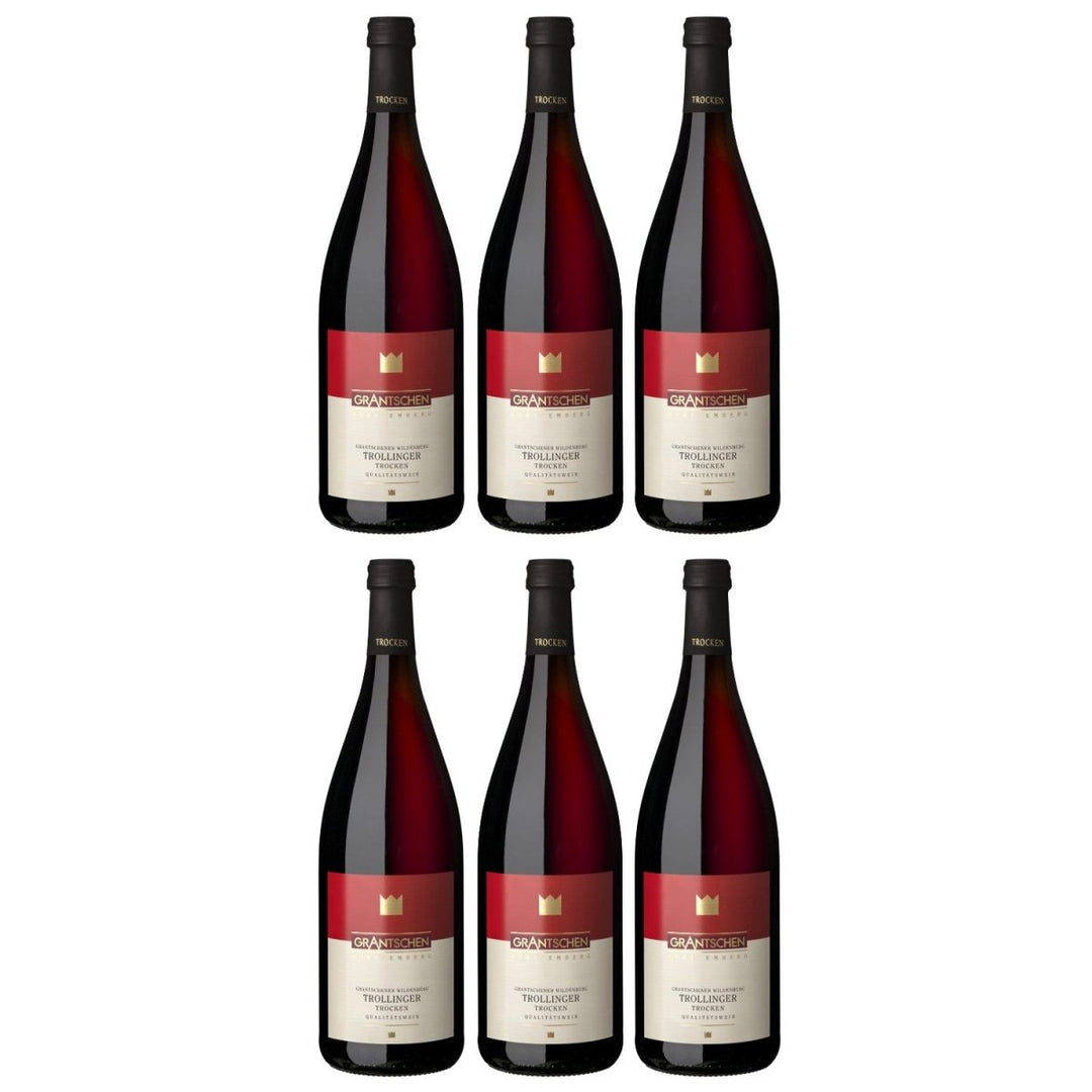 Genossenschaftskellerei Heilbronn Grantschener Wildenberg Trollinger DQ trocken Rotwein Deutschland (6 x 1,0l) - Versanel - 