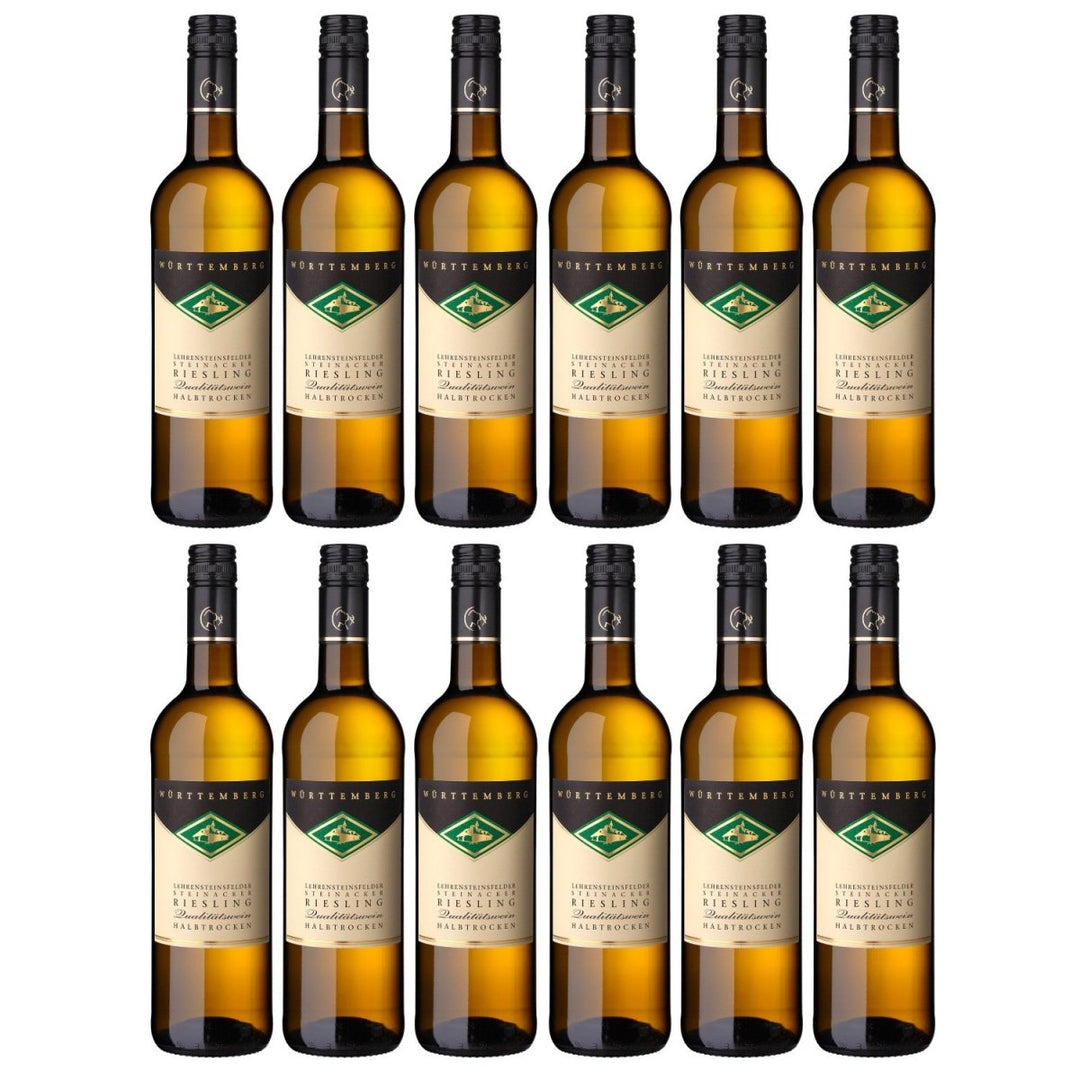Genossenschaftskellerei Heilbronn Lehrensteinsfelder Steinacker Riesling DQ halbtrocken Deutschland (12 x 0,75l) - Versanel - 