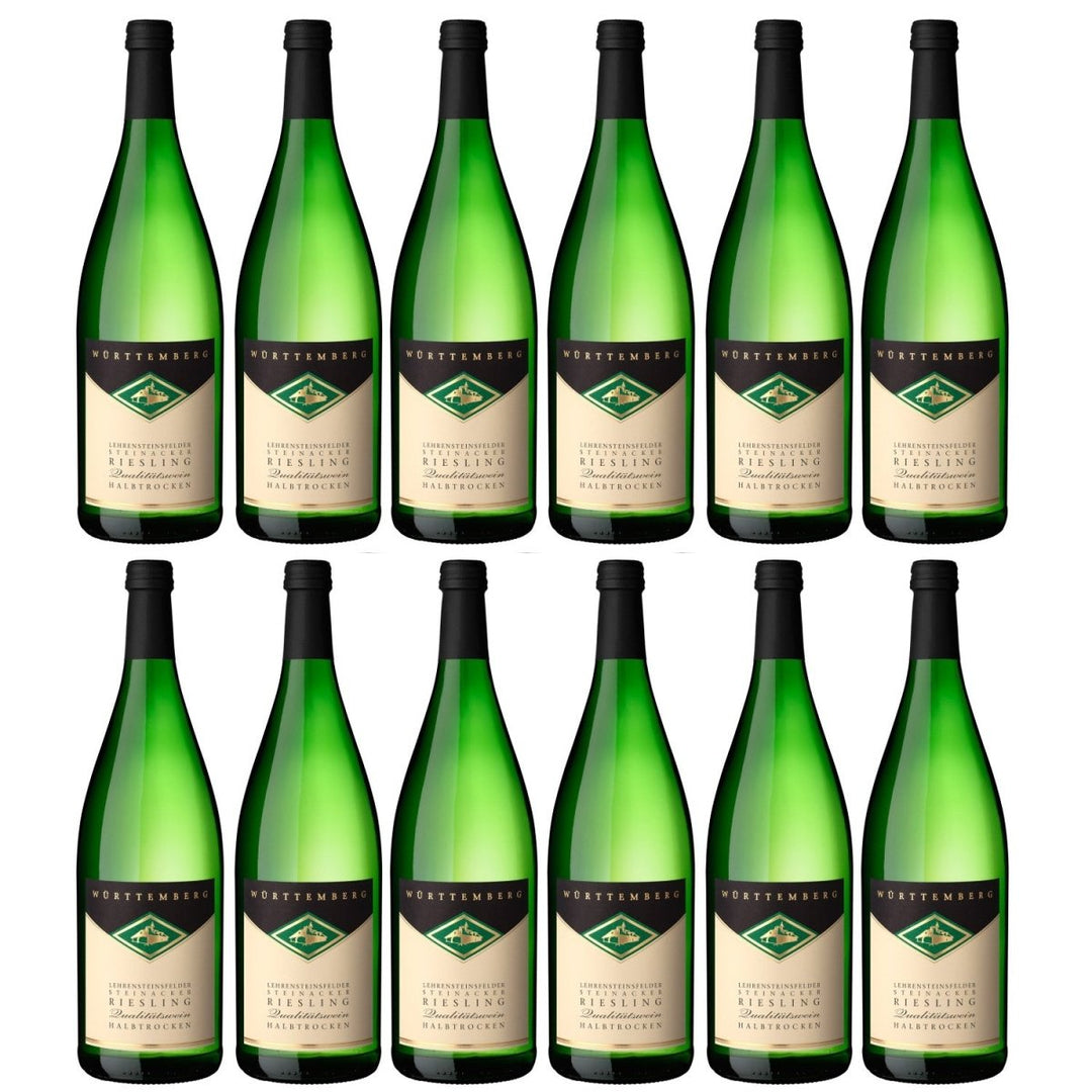 Genossenschaftskellerei Heilbronn Lehrensteinsfelder Steinacker Riesling DQ halbtrocken Deutschland (12 x 1,0l) - Versanel - 