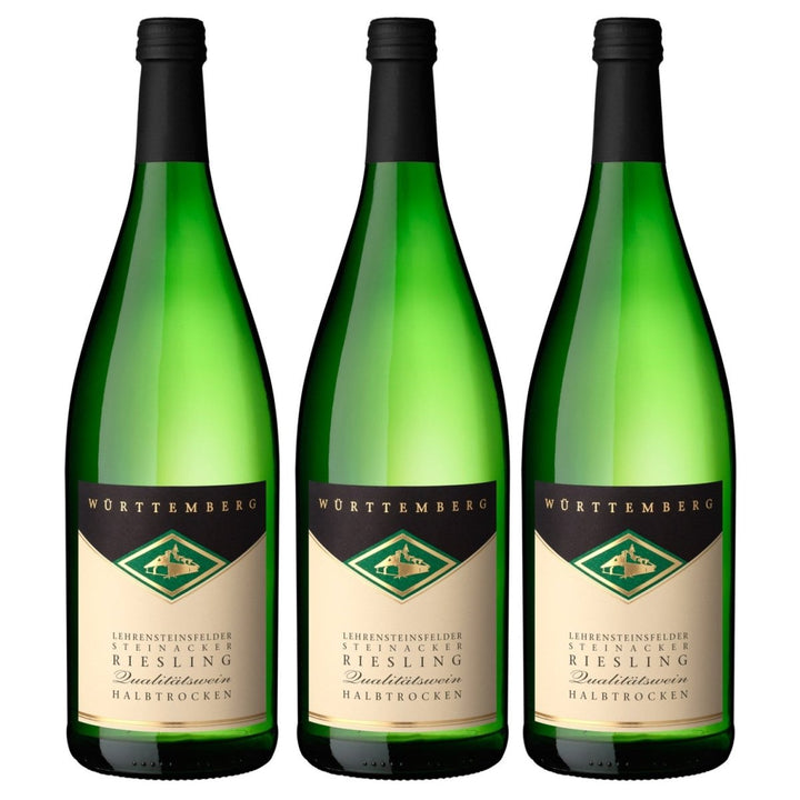 Genossenschaftskellerei Heilbronn Lehrensteinsfelder Steinacker Riesling DQ halbtrocken Deutschland (3 x 1,0l) - Versanel - 