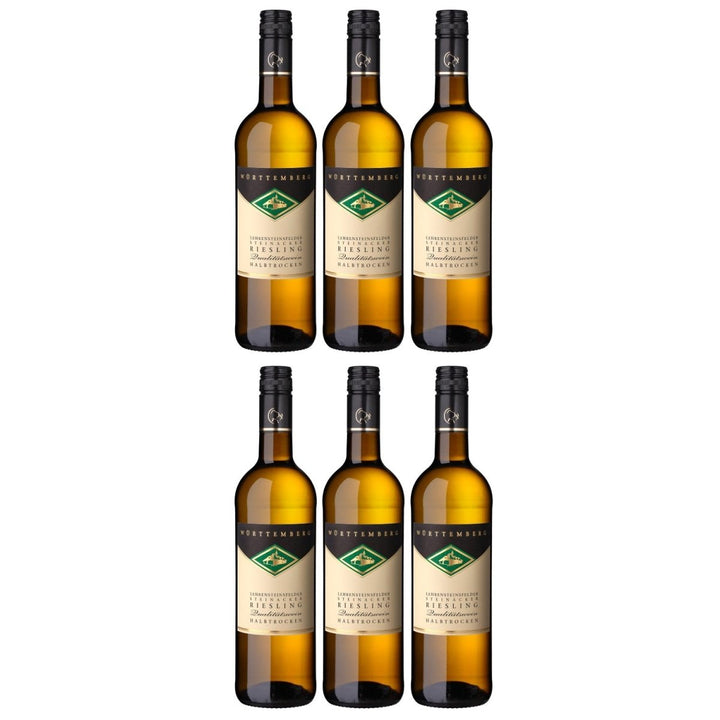 Genossenschaftskellerei Heilbronn Lehrensteinsfelder Steinacker Riesling DQ halbtrocken Deutschland (6 x 0,75l) - Versanel - 
