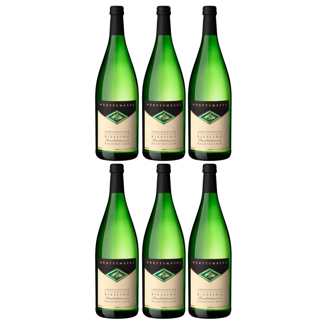 Genossenschaftskellerei Heilbronn Lehrensteinsfelder Steinacker Riesling DQ halbtrocken Deutschland (6 x 1,0l) - Versanel - 
