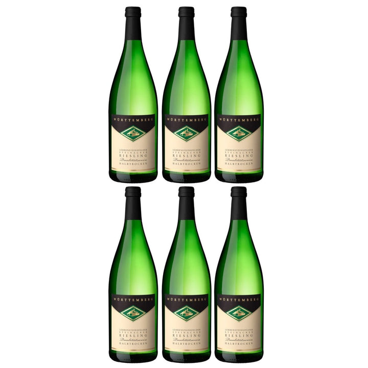 Genossenschaftskellerei Heilbronn Lehrensteinsfelder Steinacker Riesling DQ halbtrocken Deutschland (6 x 1,0l) - Versanel - 