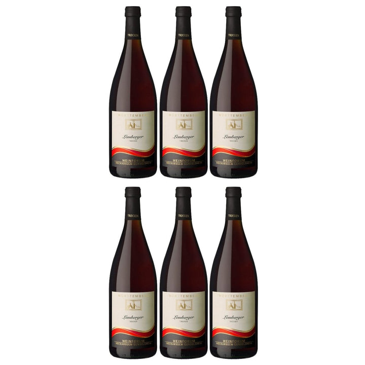 Genossenschaftskellerei Heilbronn Neckarsulmer Rotwein Staufenberg Lemberger DQ trocken Deutschland (6 x 1,0l) - Versanel - 