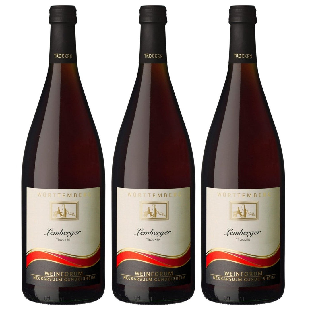 Genossenschaftskellerei Heilbronn Neckarsulmer Scheuerberg Trollinger DQ Rotwein trocken Deutschland (3 x 1,0l) - Versanel - 