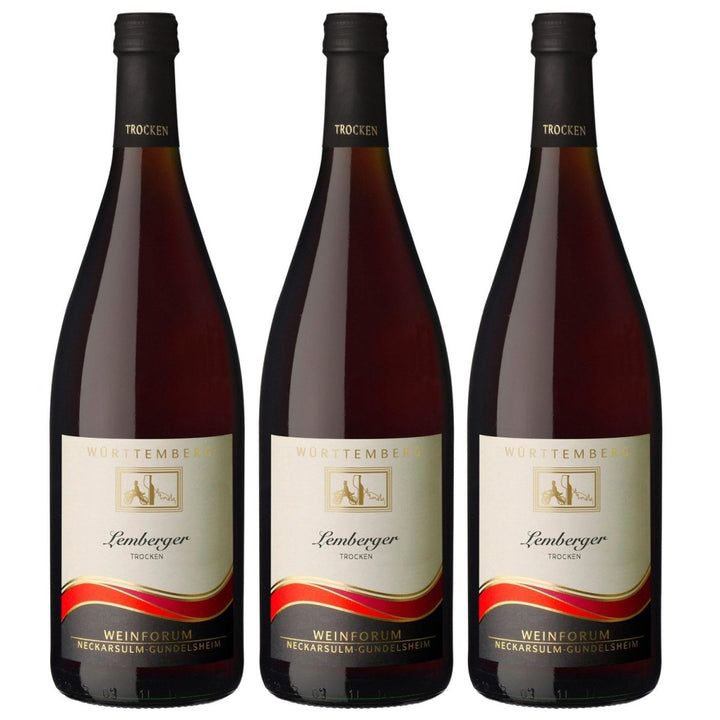 Genossenschaftskellerei Heilbronn Neckarsulmer Scheuerberg Trollinger DQ Rotwein trocken Deutschland (3 x 1,0l) - Versanel - 