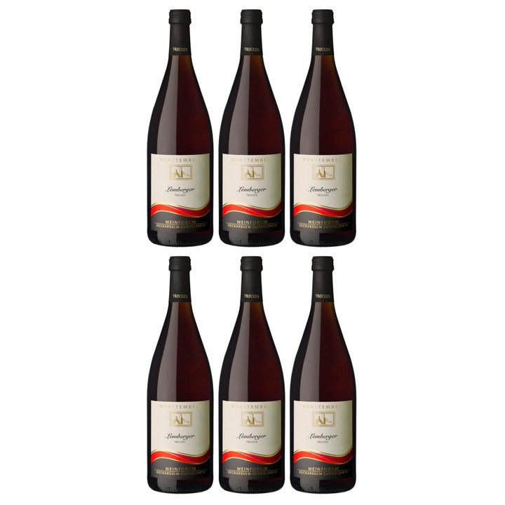 Genossenschaftskellerei Heilbronn Neckarsulmer Scheuerberg Trollinger DQ Rotwein trocken Deutschland (6 x 1,0l) - Versanel - 