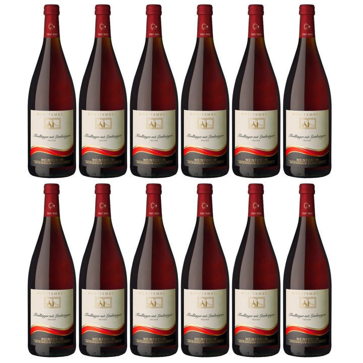 Genossenschaftskellerei Heilbronn Neckarsulmer Scheuerberg Trollinger mit Lemberger DQ Rotwein trocken Deutschland (12 x 1,0l) - Versanel - 