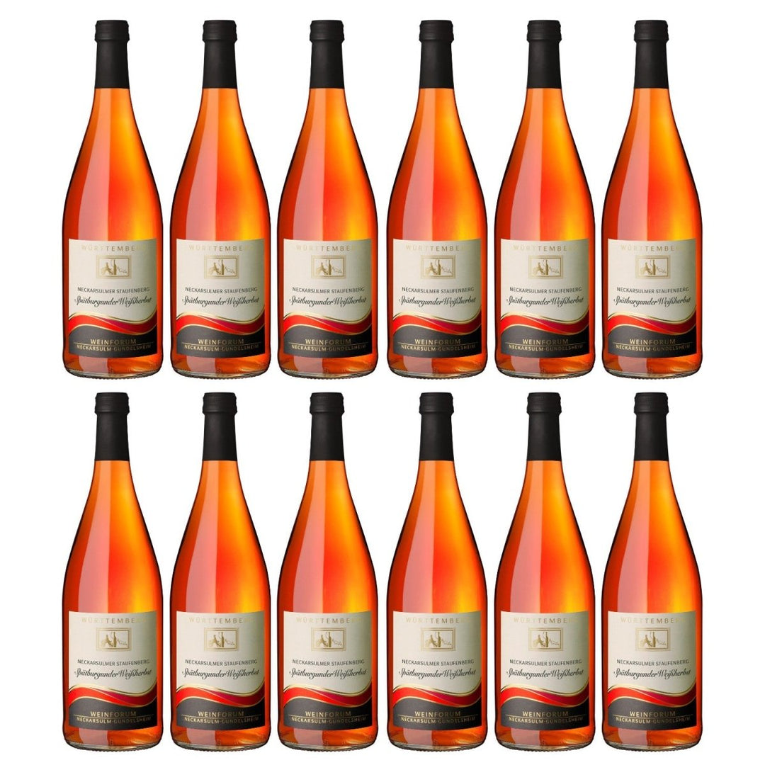 Genossenschaftskellerei Heilbronn Neckarsulmer Staufenberg Spätburgunder Weißherbst DQ Roséwein Deutschland (12 x 1,0l) - Versanel - 