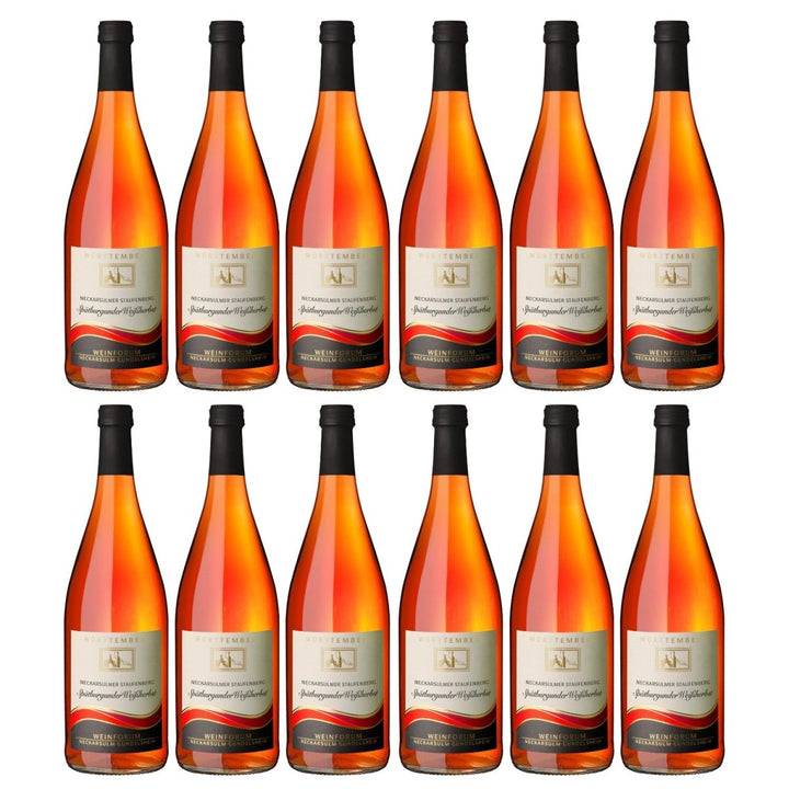 Genossenschaftskellerei Heilbronn Neckarsulmer Staufenberg Spätburgunder Weißherbst DQ Roséwein Deutschland (12 x 1,0l) - Versanel - 