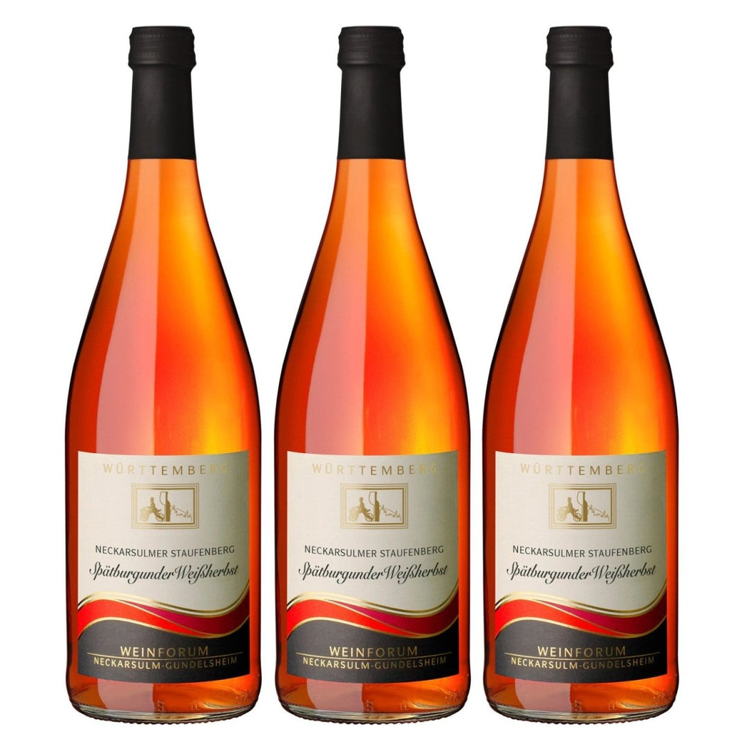 Genossenschaftskellerei Heilbronn Neckarsulmer Staufenberg Spätburgunder Weißherbst DQ Roséwein Deutschland (3 x 1,0l) - Versanel - 