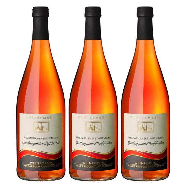 Genossenschaftskellerei Heilbronn Neckarsulmer Staufenberg Spätburgunder Weißherbst DQ Roséwein Deutschland (3 x 1,0l) - Versanel - 