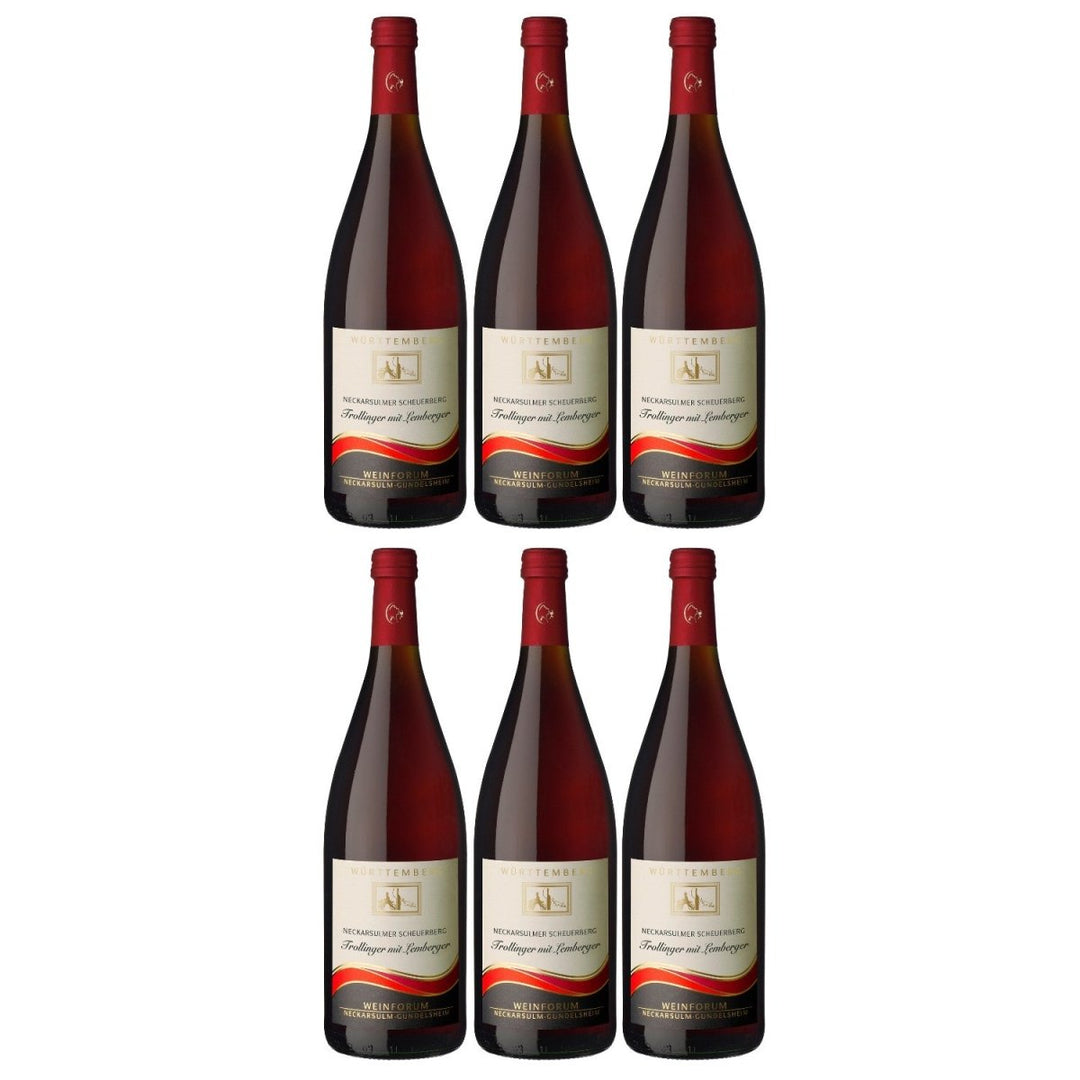 Genossenschaftskellerei Heilbronn Rotwein Neckarsulmer Scheuerberg Trollinger mit Lemberger DQ Deutschland (6 x 1,0l) - Versanel - 