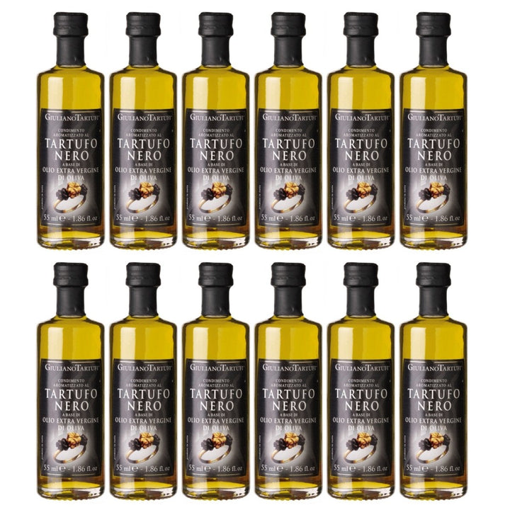 Giuliano Tartufi Condimento Olio extra vergine al Tartufo Nero Natives Olivenöl extra, aromatisiert mit schwarzem Trüffel Italien (12 x 55ml) - Versanel - 