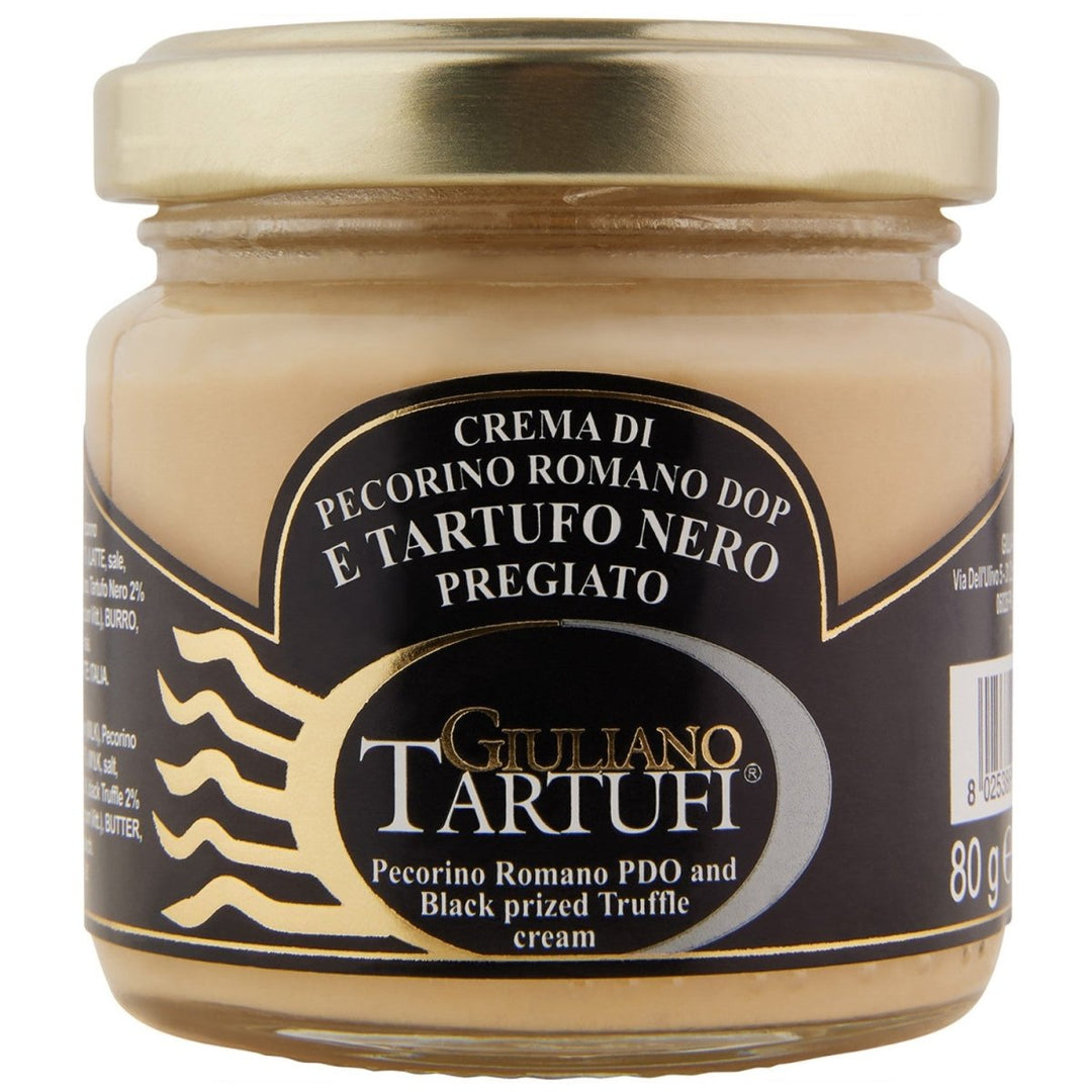 Giuliano Tartufi Crema con Pecorino Romano DOP e tartufo nero Pecorino Romano DOP Creme mit schwarzem Trüffel Italien (1 x 80g) - Versanel - 