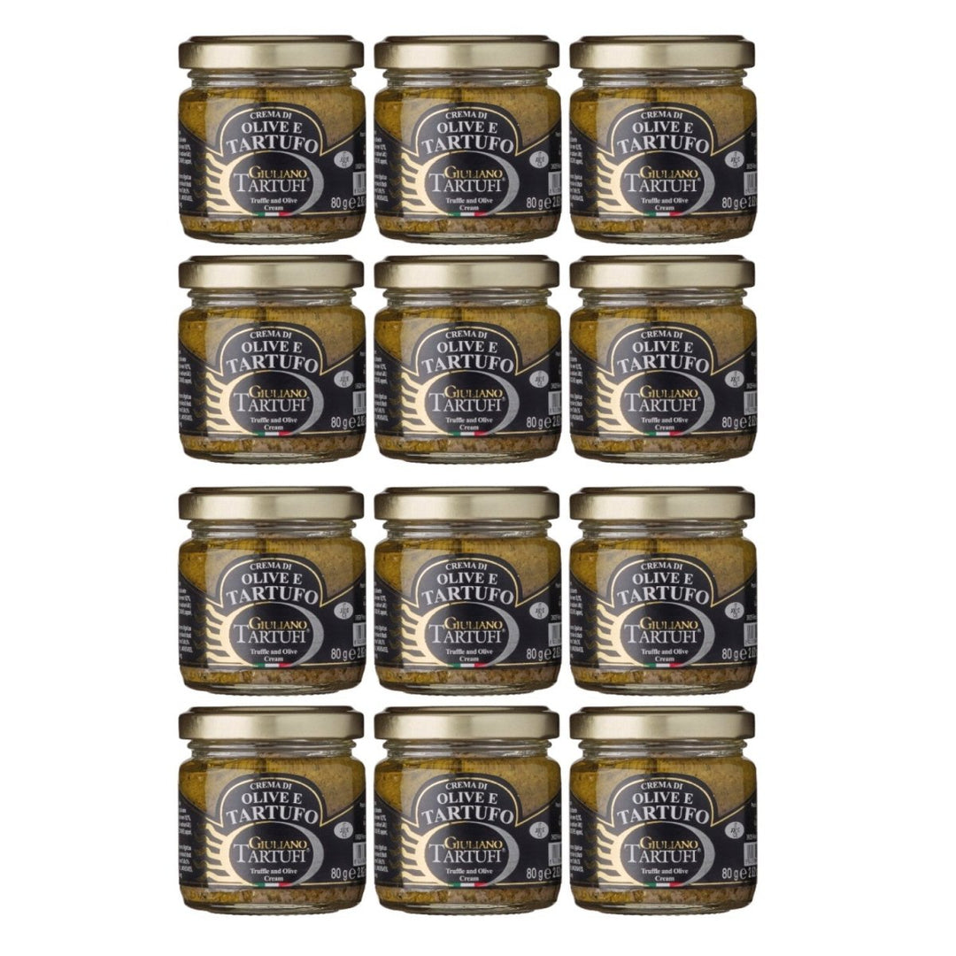 Giuliano Tartufi Crema di Olive e Tartufo Creme mit Oliven und Trüffel Italien (12 x 80g) - Versanel - 