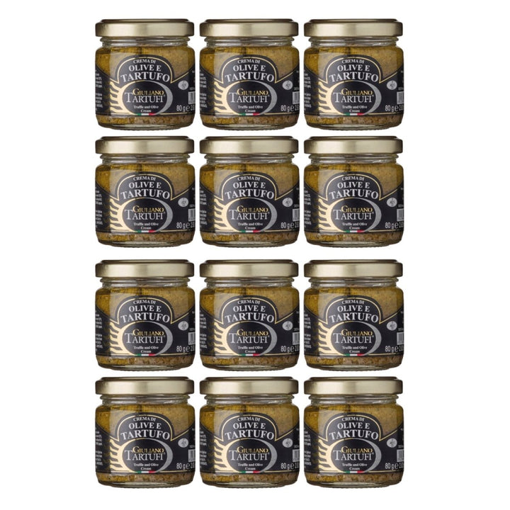 Giuliano Tartufi Crema di Olive e Tartufo Creme mit Oliven und Trüffel Italien (12 x 80g) - Versanel - 