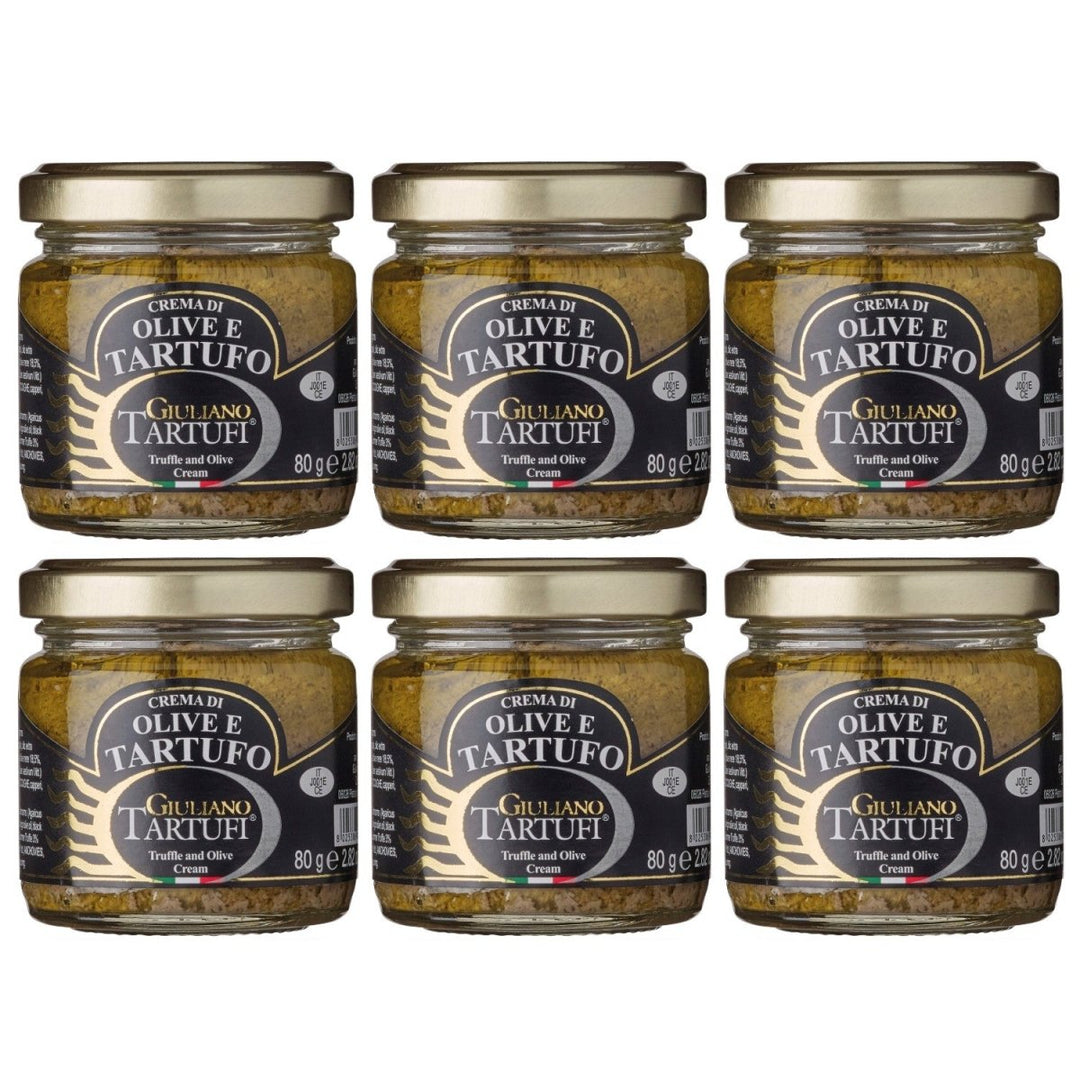 Giuliano Tartufi Crema di Olive e Tartufo Creme mit Oliven und Trüffel Italien (6 x 80g) - Versanel - 