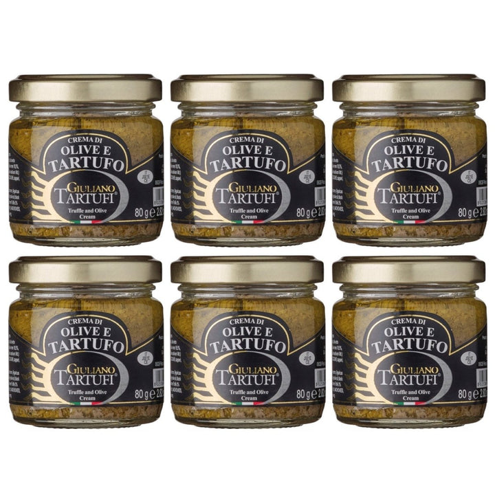 Giuliano Tartufi Crema di Olive e Tartufo Creme mit Oliven und Trüffel Italien (6 x 80g) - Versanel - 