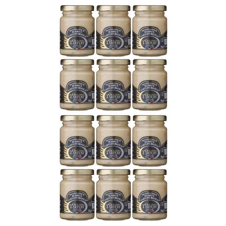 Giuliano Tartufi Specialità a base di Burro e Tartufo BiancoButter mit weißem Trüffel Italien (12 x 75g) - Versanel - 