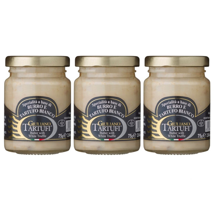 Giuliano Tartufi Specialità a base di Burro e Tartufo BiancoButter mit weißem Trüffel Italien (3 x 75g) - Versanel - 