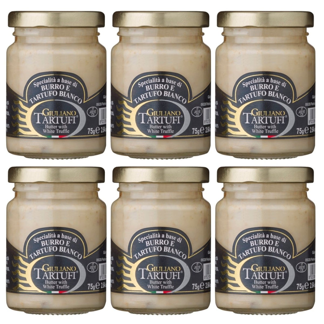 Giuliano Tartufi Specialità a base di Burro e Tartufo BiancoButter mit weißem Trüffel Italien (6 x 75g) - Versanel - 
