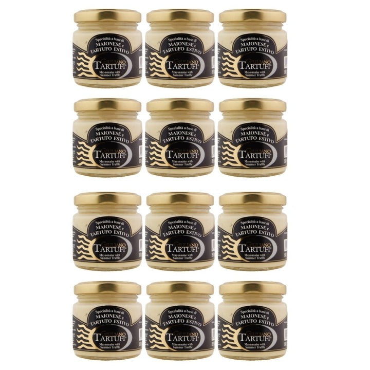 Giuliano Tartufi Specialità a base di Maionese e Tartufo Estivo Mayonnaise mit Sommertrüffel Italien (12 x 80g) - Versanel - 