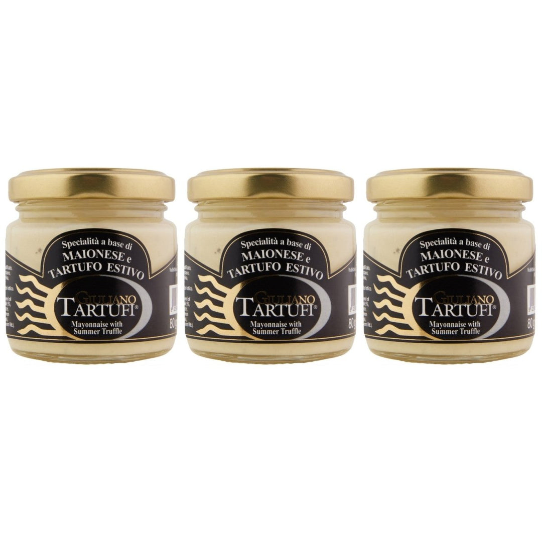 Giuliano Tartufi Specialità a base di Maionese e Tartufo Estivo Mayonnaise mit Sommertrüffel Italien (3 x 80g) - Versanel - 