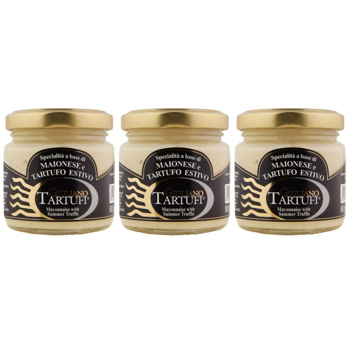Giuliano Tartufi Specialità a base di Maionese e Tartufo Estivo Mayonnaise mit Sommertrüffel Italien (3 x 80g) - Versanel - 