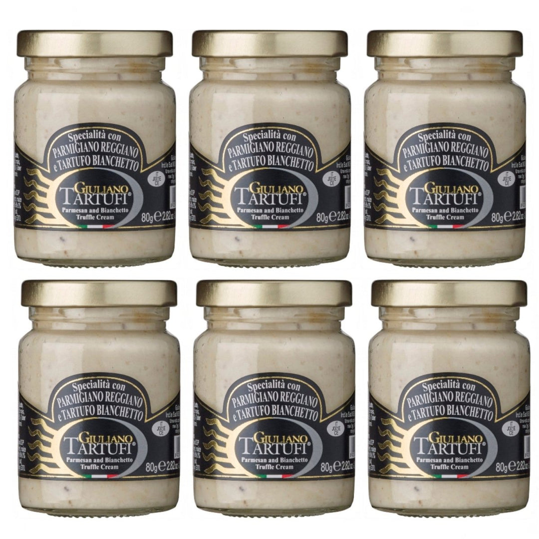 Giuliano Tartufi Specialità con Parmigiano Reggiano e Tartufo Creme aus Parmesan und Trüffel Italien (6 x 80g) - Versanel - 