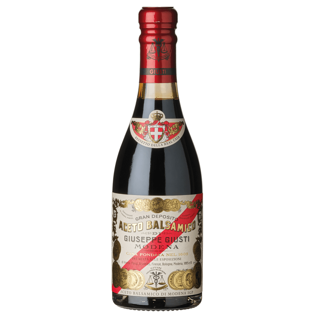 Giuseppe Giusti Aceto Balsamico Giusti 'Banda Rossa' Balsamessig ca. 20 Jahre alt Italien (1 x 0,25l) - Versanel - Lebensmittel