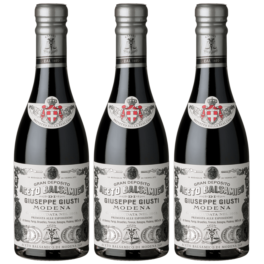 Giuseppe Giusti Aceto Balsamico Giusti 'Il Profumato' Balsamessig aus Modena, ca. 6 Jahre gereift Italien (3 x 0,25l) - Versanel - Lebensmittel